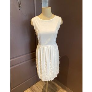 White sundress with crochet bottom